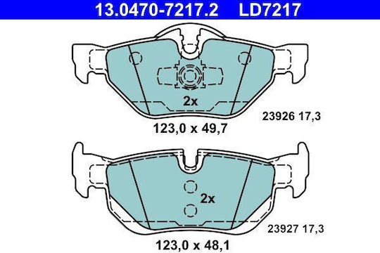 Placute de frana Ate pentru Bmw 1 E81 13047072172