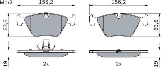 Bosch Front Brake Pad Set for BMW E46