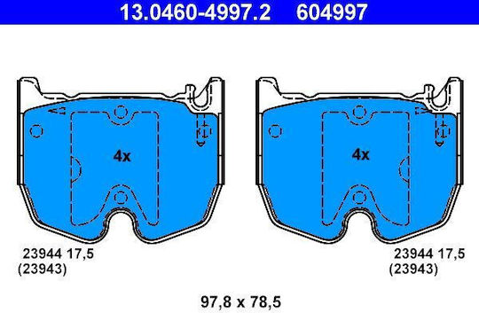 Mercedes-benz Cls C219 Ate 13046049972 Brake Pads