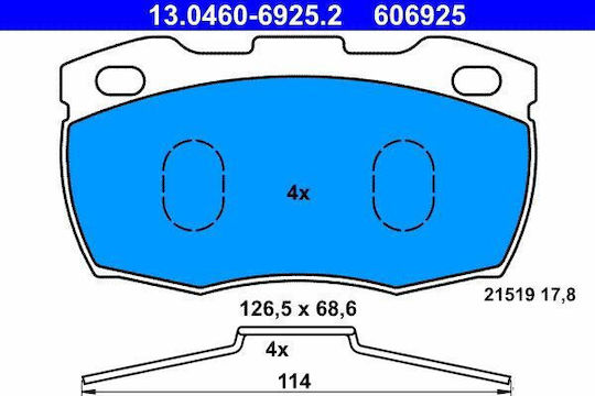 Land Rover Defender Cabrio Ld Ate 13046069252 Brake Pads