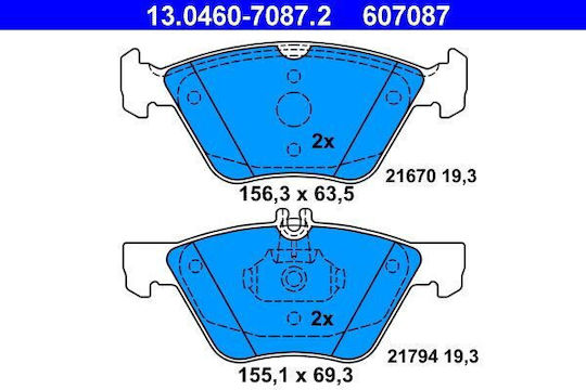 Brake Pads Mercedes-benz Clk C208 Ate 13046070872