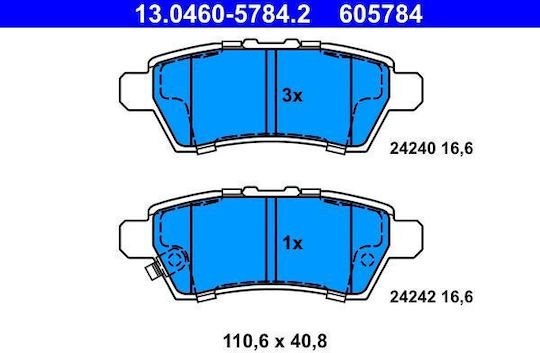 Brake Pads Nissan Pathfinder Iii R51 Ate 13046057842