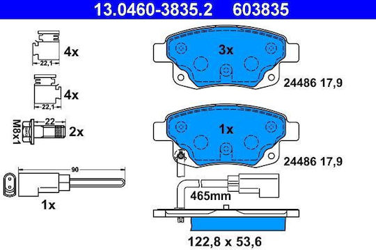 Brake Pads Ford Transit Tourneo Ate 13046038352