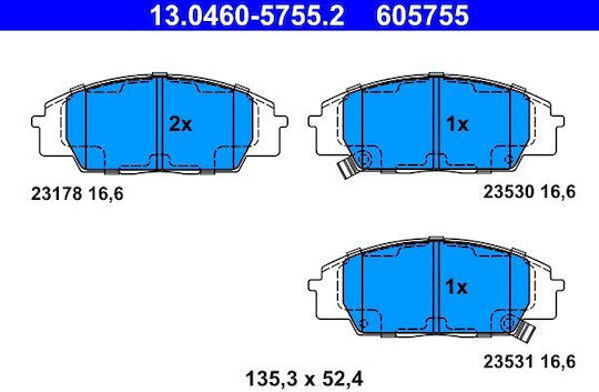 Placute de frana Honda Civic Vii Hatchback Eu Ep Ev Ate 13046057552