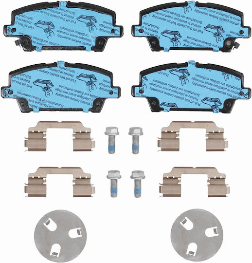 Front Brake Pad Set with Caliper Screw Accessories for Honda Civic Viii 1.4 1.8 2.2d 09.05 56x131.7x17.8 Mm