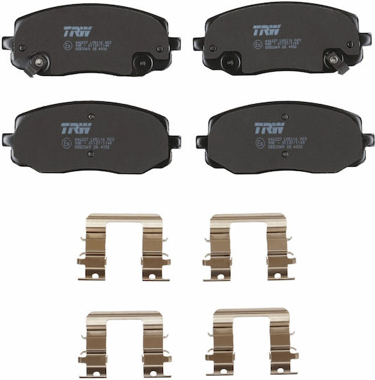 Front Brake Pad Set Trw Automotive Supplements Height 47.4 Mm Width 116.2 Mm Thickness 16.8 Mm Wear Sensor Yes