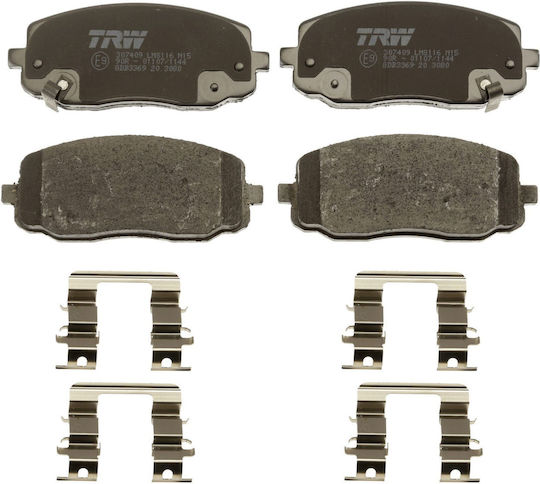 Front Brake Pad Set Trw Automotive Supplements Height 47.4 Mm Width 116.2 Mm Thickness 16.8 Mm Wear Sensor Yes