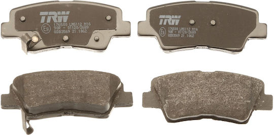 TRW Rear Disc Brake Pads Set Hyundai Accent IV Elantra V I30 1.6-2.0 09.10 Height 41.2mm Width 99.8mm Thickness 15.5mm