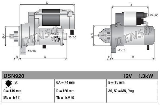 Electromotor Toyota Avensis T25 Denso Dsn920