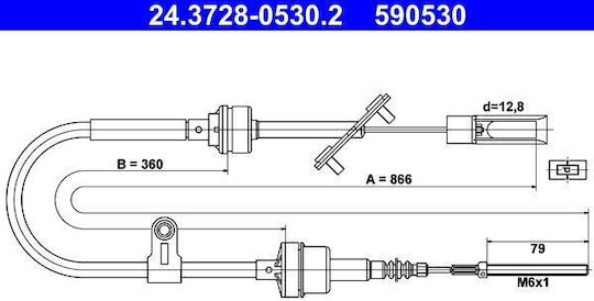 Clutch Cable Fiat Multipla 186 Ate 24372805302