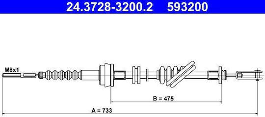 Cablu ambreiaj Kia Rio Combi Dc Ate 24372832002