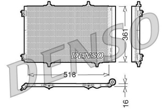 Clima Radiator Peugeot 1007 Km Denso Dcn07013