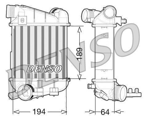 Интеркулер Audi A4 8EC B7 Denso DIT02027