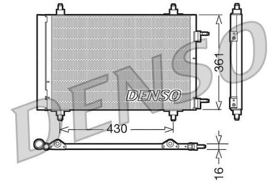 Радиатор Климатика Citroen C4 Grand Picasso I Ua Denso Dcn07019