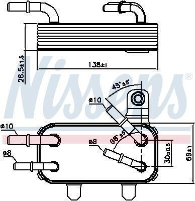 Nissens Car Oil Radiator for Land Rover Defender / Discovery / Range Rover / Range Rover Sport