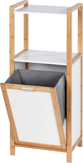 Wenko Boden Badezimmerregal Bamboo Weiß