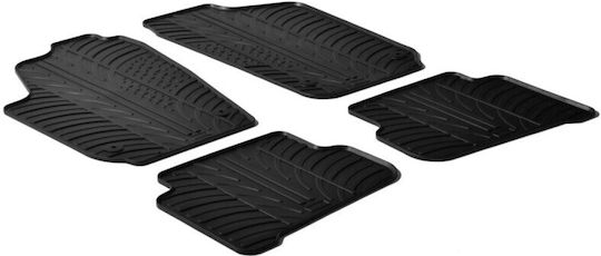 Lampa Set of Front and Rear Mats 4pcs Tray Type for Volkswagen Polo Black