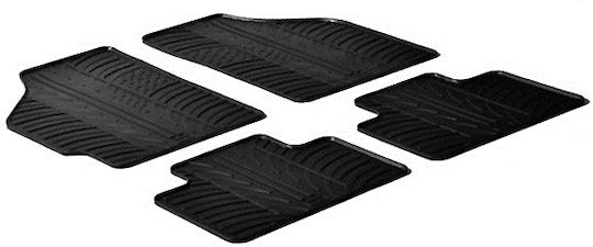 Lampa Set of Front and Rear Mats 4pcs Tray Type for Fiat Punto 2009 Black