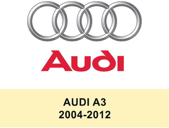 Autoline Σετ Μπροστινά και Πίσω Πατάκια 4τμχ Τύπου Σκαφάκι για Audi A3 2004-2012 Μαύρα