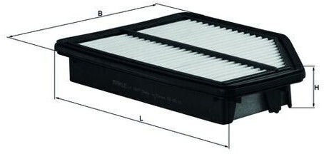 Knecht Air Filter Honda Cr-v Iii Iv Hyundai Getz Peugeot 308 I 1.4 1.6 2.0 08.05 Height 43.2mm Width 173.0mm Length 260.5mm