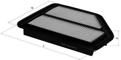 Air Filter Knecht Honda Cr-v Ii Iii Fr-v 2.2d 02.05 Height 46.0mm Width 198.0mm Length 295.0mm Filter Insert
