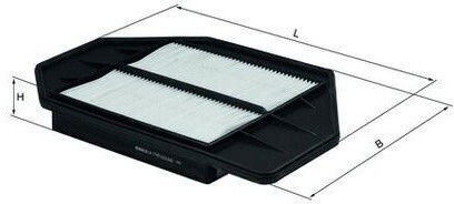 Air Filter Knecht Honda Civic Vii Kia Sephia Ii 1.7d/1.8 01.98 Height 42mm Width 214mm Length 323mm Filter Insert