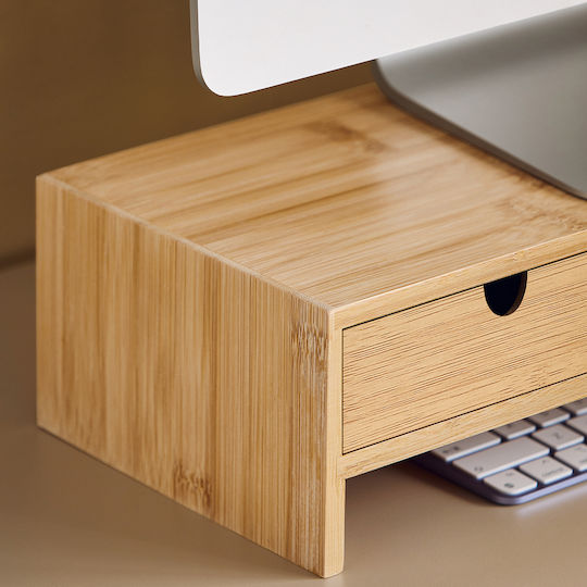 HomCom Bamboo Stand Стойка Монитор 47x18x11cm Кафява