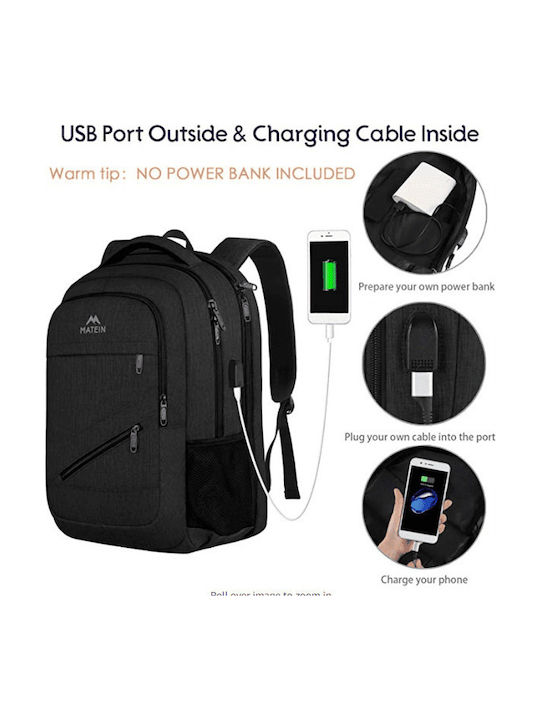 Matein Backpack Αδιάβροχο 30lt Μαύρο