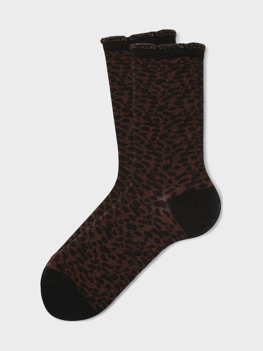 FILA Animal Print Athletic Socks Black 3 Pairs