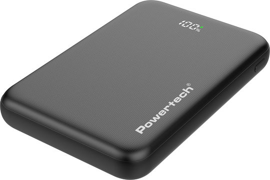 Powertech PT-1502 Power Bank 10000mAh 22.5W с USB-A порт и 2 USB-C порта Power Delivery / Бързо зареждане 4.0 Черен