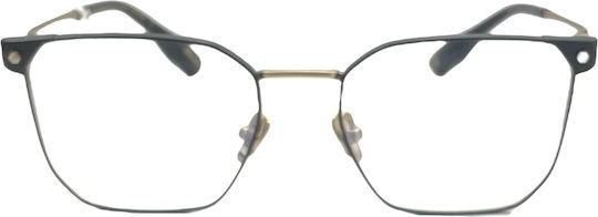 Alexander Wintsch Aw6208 C1 Unisex Μεταλλικά Γυαλιά Οράσεως Μαύρο-χρυσό