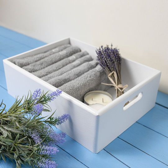 Creative Decorațiune Ladă de Grădină Lemn 40bucx30bucx13buc JAN-CD-SN140-WHITE