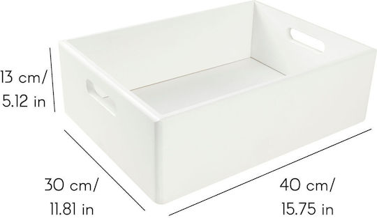 Creative Decorațiune Ladă de Grădină Lemn 40bucx30bucx13buc JAN-CD-SN140-WHITE