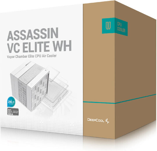 Deepcool Assassin IV VC ELITE Ψύκτρα Επεξεργαστή Διπλού Ανεμιστήρα για Socket AM4/AM5/115x/1700 Λευκή