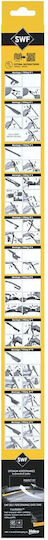 SWF Visioflex Front Set Car Wiper Blades 650mm Passenger Wiper Length 600mm