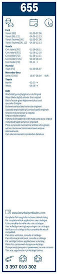 Bosch 655 Set Frontal Lamele Ștergătoare Auto 650mm/550mm