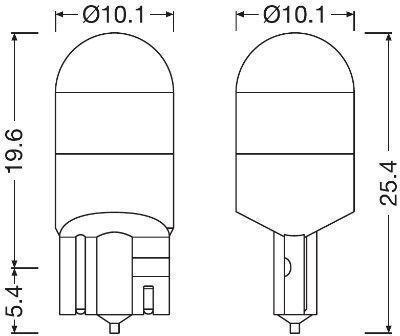 Osram Лампи Автомобила Night Breaker W5W / W2.1X9.5D LED 6000К Хладно бяло 12V 1W 2бр