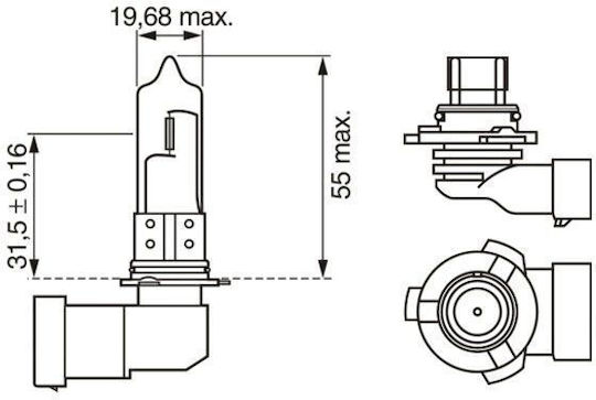 Bosch Lampen Auto & Motorrad Eco HB3 Halogen 12V 60W 1Stück