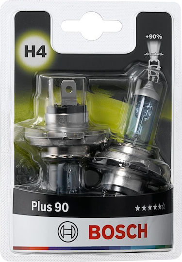 Bosch Lampen Auto Plus 90 H4 Halogen 12V 55W 1Stück