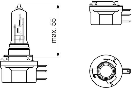 Bec 12V H15 15W 55W Reines Licht Bosch
