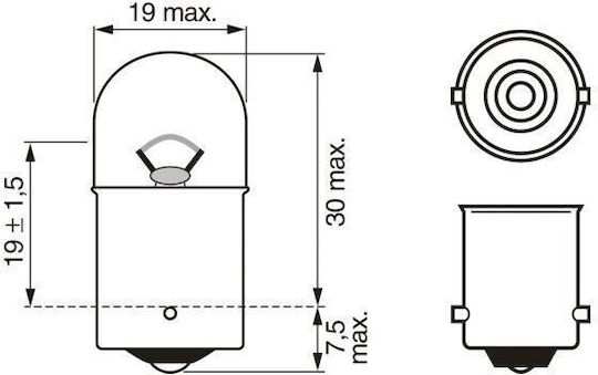 Bosch Lamps Car PURE LIGHT R10W 12V 10W 1pcs