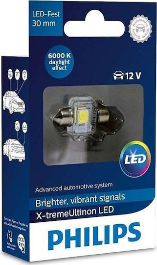 Philips Lampen Auto Ultinon C5W LED 6000K Kaltes Weiß 12V 0.6W 1Stück