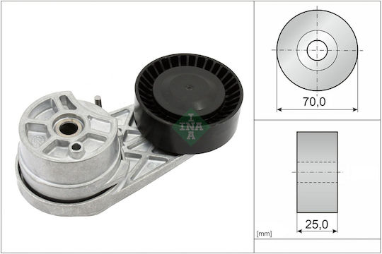 Multi-v Belt Tensioner Ford Tourneo Custom V362 Transit Custom V362 Transit V363 2.0d 12.15 Ina
