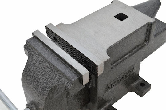 AWTools Fester Schraubstock aus Gusseisen mit einer maximalen Öffnung von 110 mm