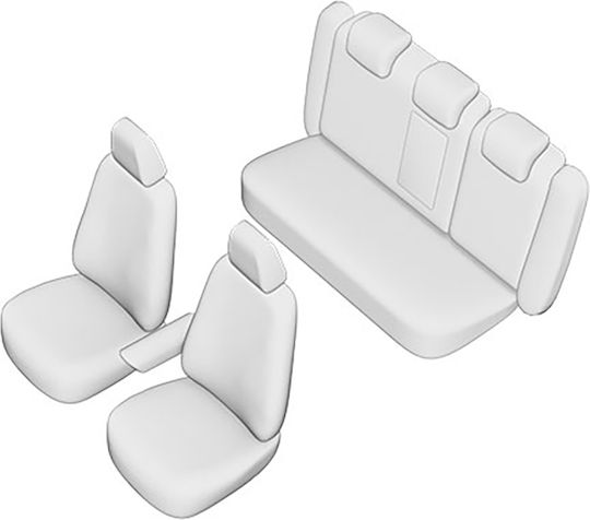 Umbrella Car Seat Back Set Black
