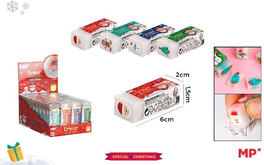 Christmas Eraser Mp 1.5x2x6cm Various Designs 1 Piece Ch57001