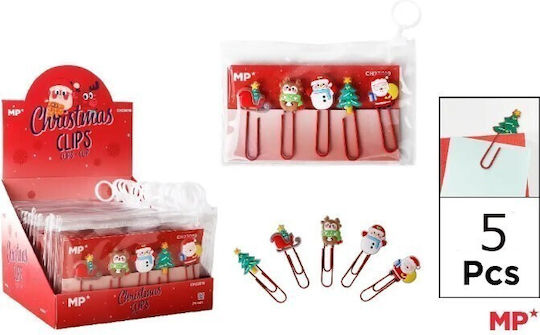 Metal Paper Clips Mp Christmas Figures 5 Pieces Ch23019