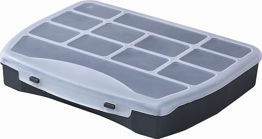 Patrol Domino Tool Compartment Organiser 12 Slot Black 25x20x4.4cm