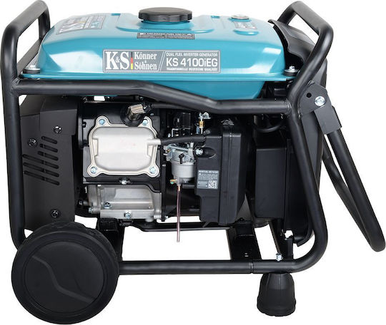 Könner & Söhnen Γεννήτρια Inverter Βενζίνης Τετράχρονη με Χειροκίνητη - Ηλεκτρική Μίζα, Ρόδες και Μέγιστη Ισχύ 5kVA