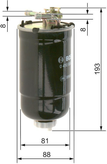 Bosch Gasoline Filter for Φίλτρο Βενζίνης για Seat Cordoba / Ibiza Iii / Skoda Fabia I / Fabia I Praktik / Vw Polo